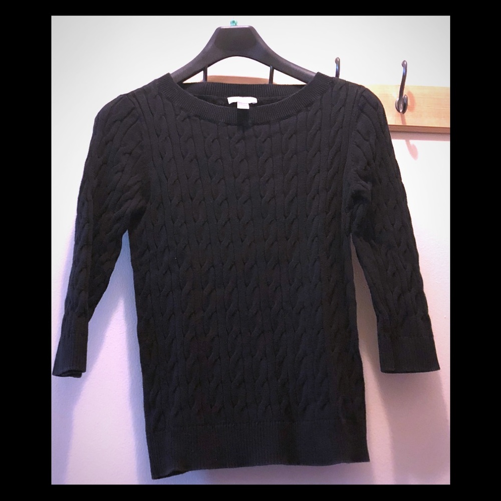 Medium 3/4 Cable knit sweater